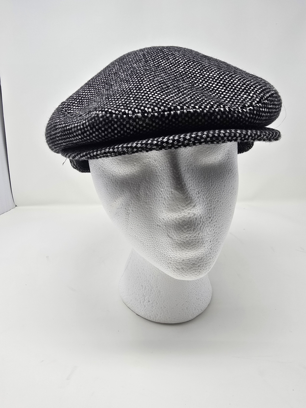 Bailey of Hollywood Men's Gray Tweed Wool Flat Cap - Made in Italy - Size Medium